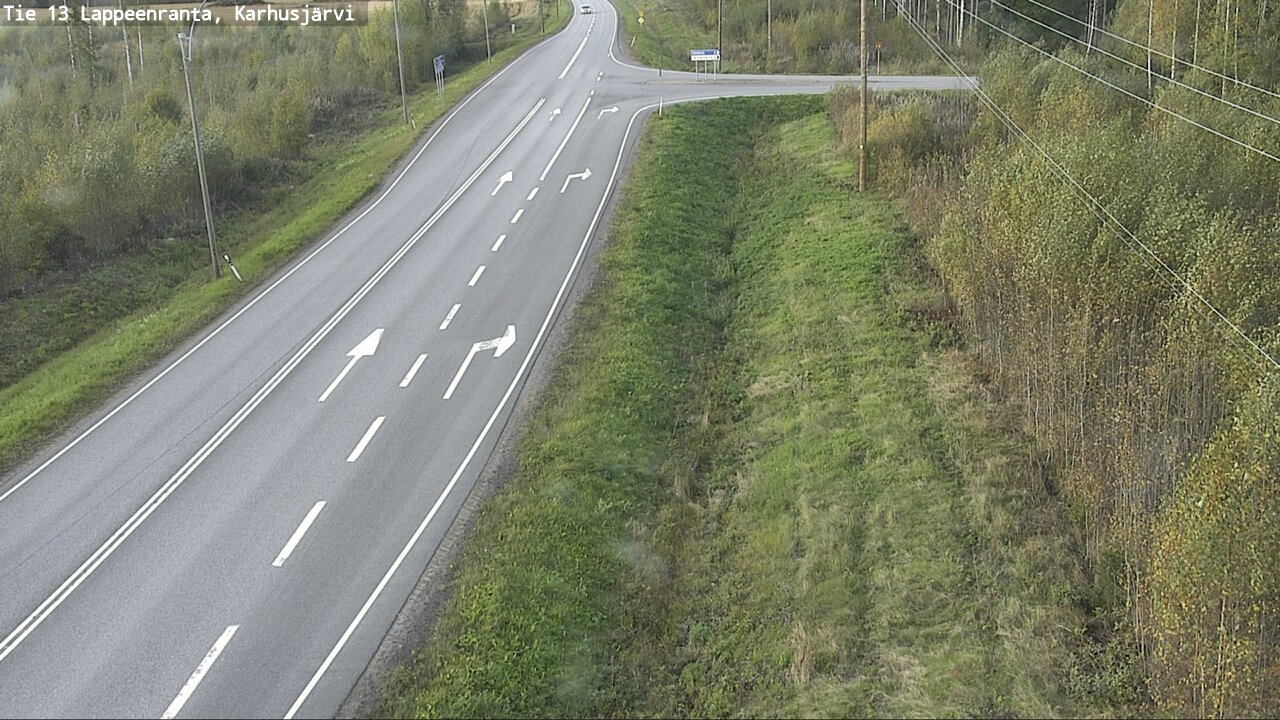 Weather Camera Image Road 13 Karhusjärvi, Lappeenranta, Etelä-Karjala