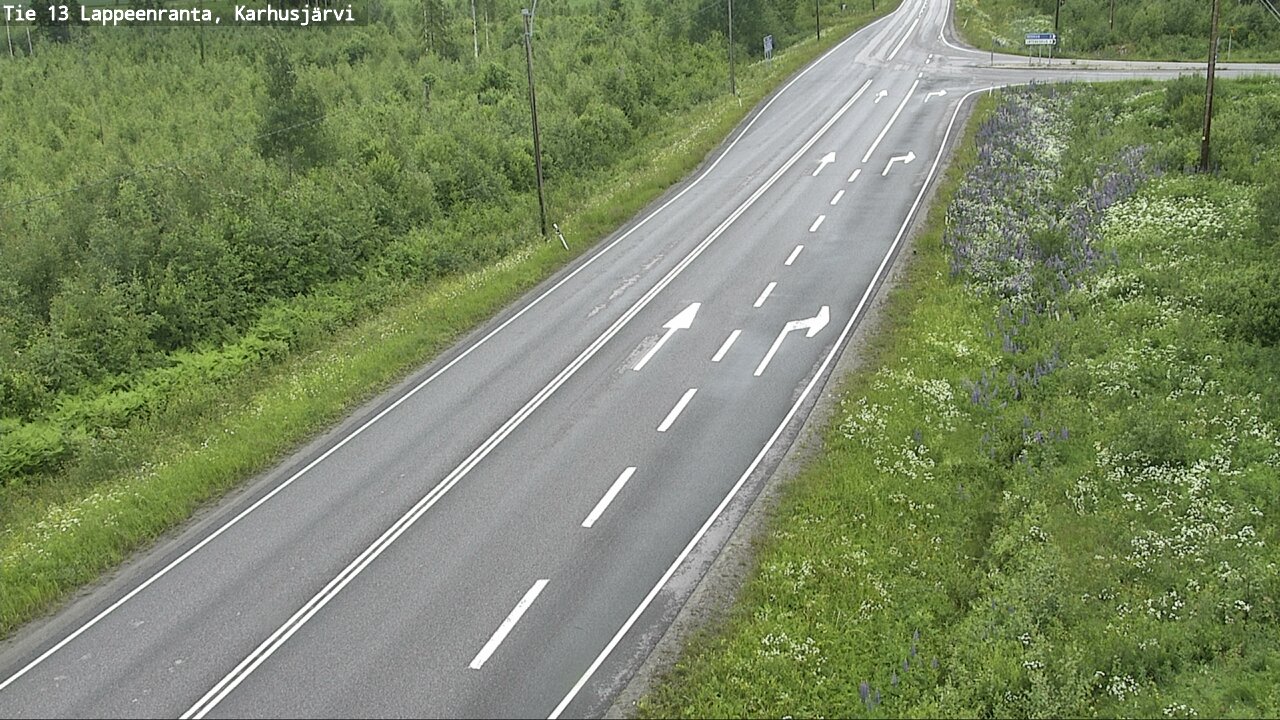 Weather Camera Image Väg 13 Karhusjärvi, Lappeenranta, Etelä-Karjala