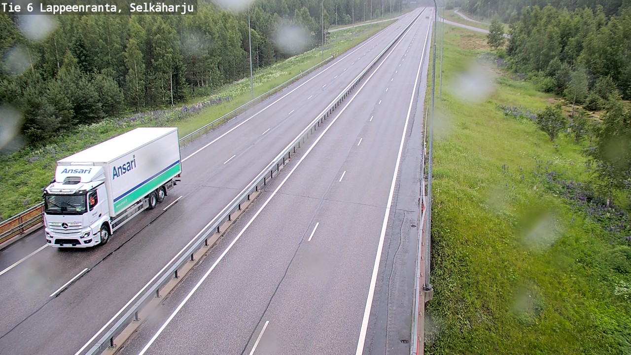 Weather Camera Image Väg 6 Villmanstrand, Selkäharju, Lappeenranta, Etelä-Karjala