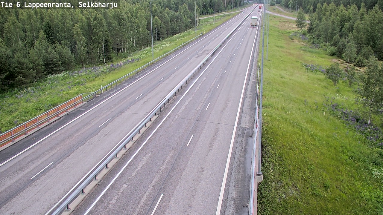 Weather Camera Image Väg 6 Villmanstrand, Selkäharju, Lappeenranta, Etelä-Karjala