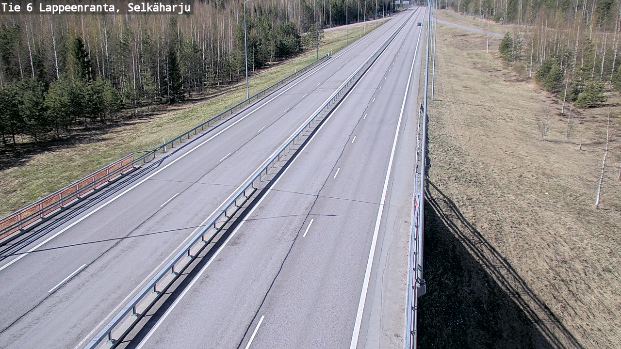 Weather Camera Image Road 6 Lappeenranta, Selkäharju, Lappeenranta, Etelä-Karjala