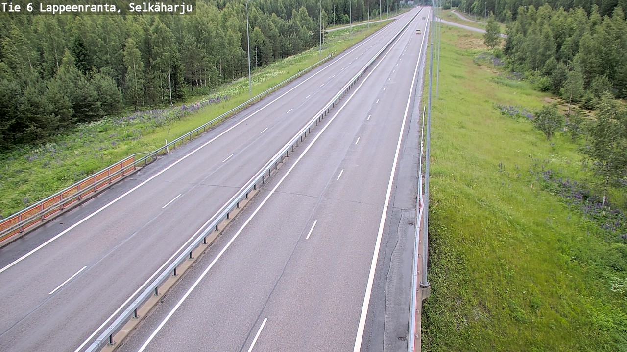 Weather Camera Image Väg 6 Villmanstrand, Selkäharju, Lappeenranta, Etelä-Karjala