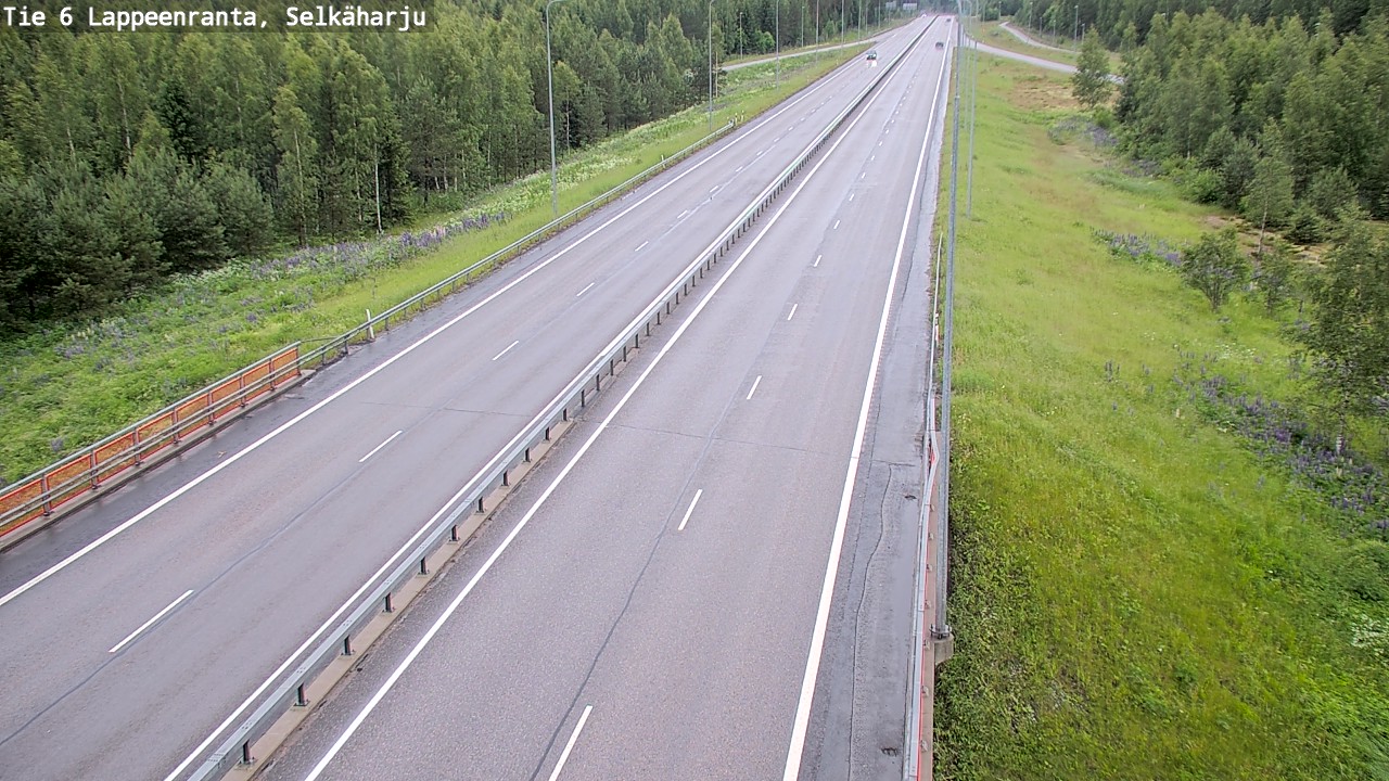 Weather Camera Image Väg 6 Villmanstrand, Selkäharju, Lappeenranta, Etelä-Karjala