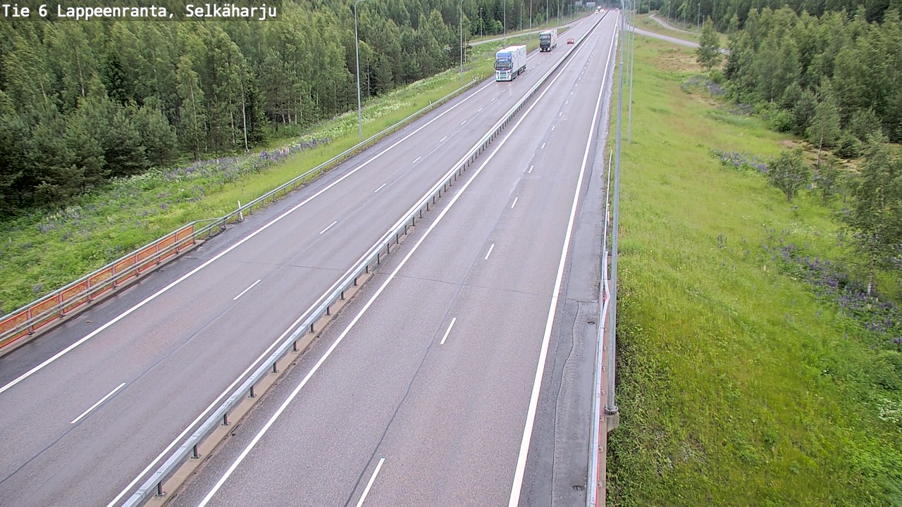 Weather Camera Image Väg 6 Villmanstrand, Selkäharju, Lappeenranta, Etelä-Karjala