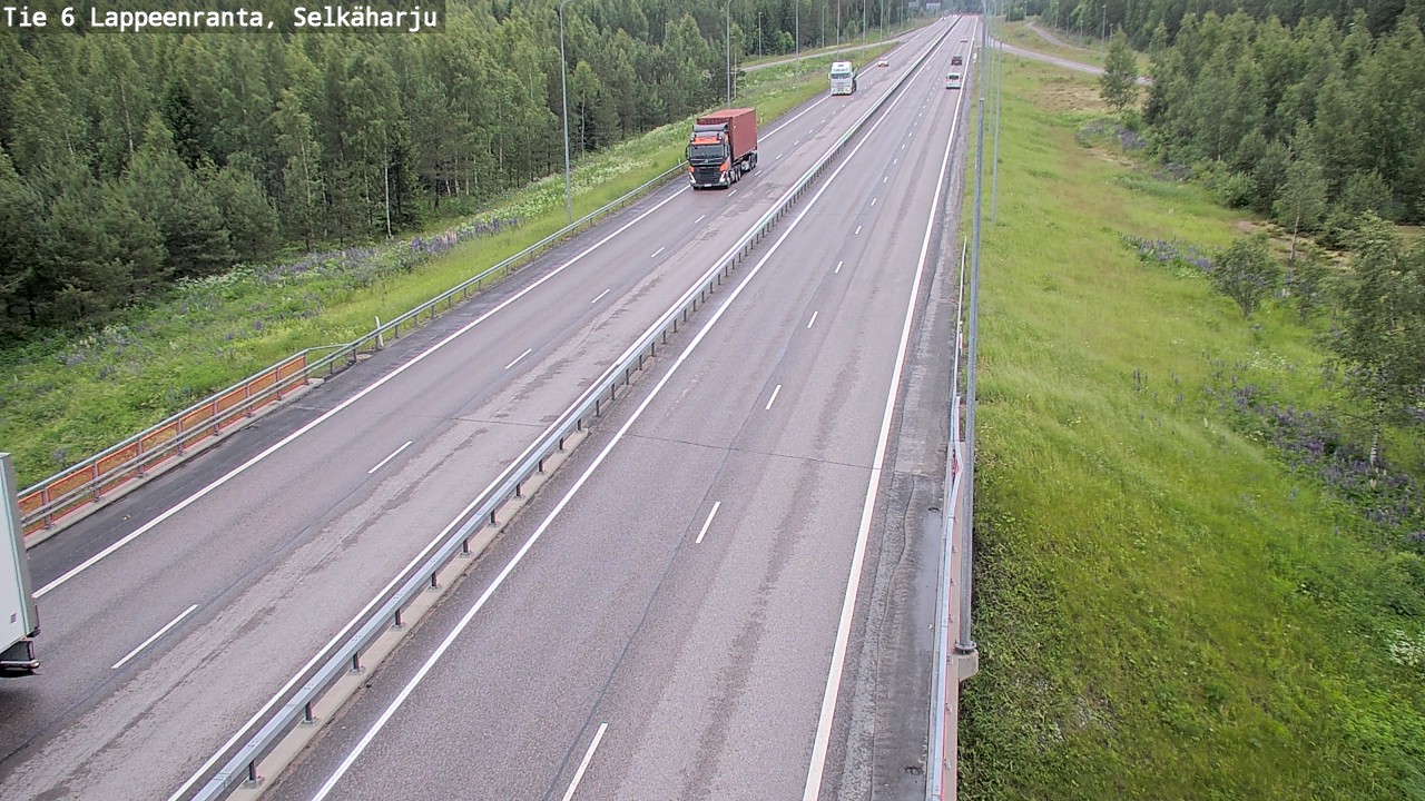 Weather Camera Image Väg 6 Villmanstrand, Selkäharju, Lappeenranta, Etelä-Karjala