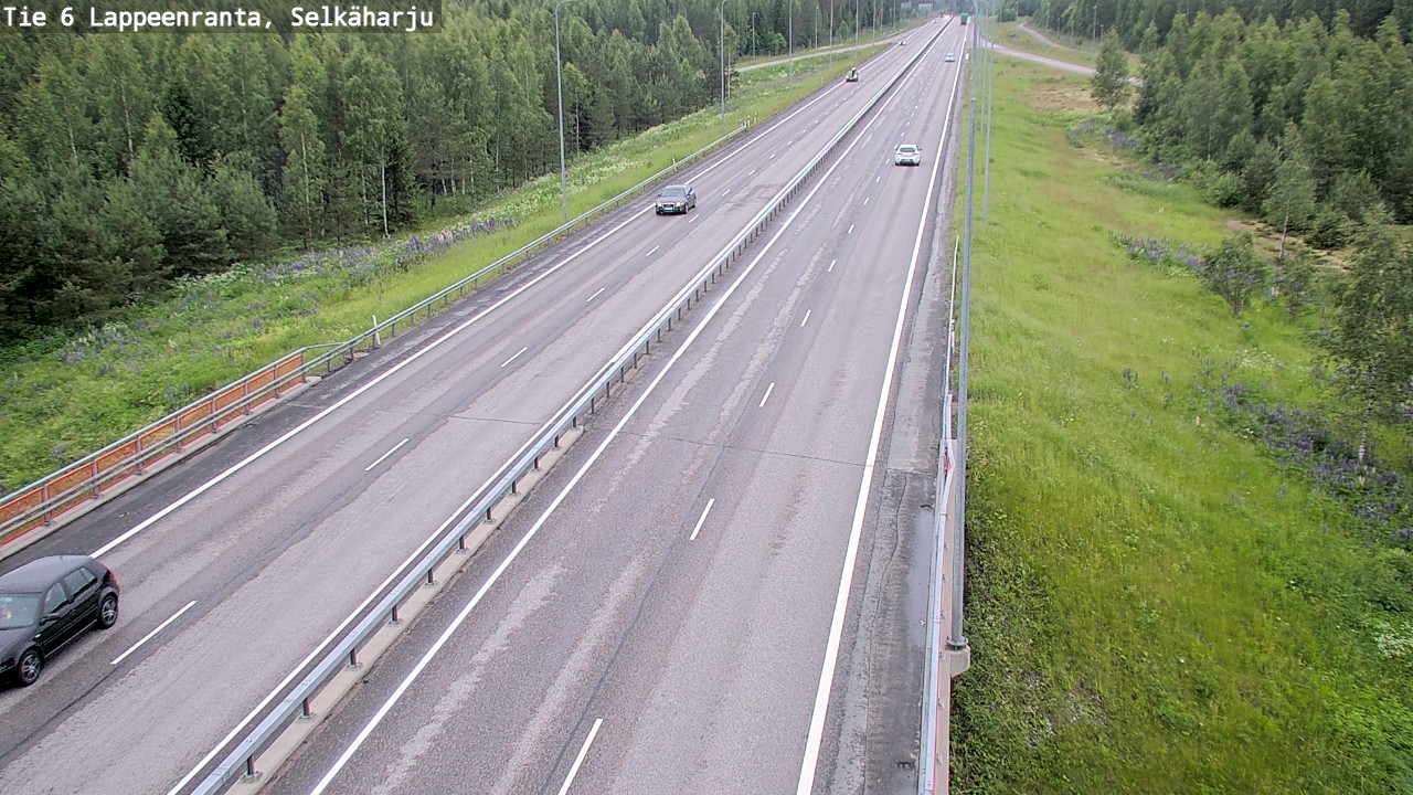 Weather Camera Image Väg 6 Villmanstrand, Selkäharju, Lappeenranta, Etelä-Karjala