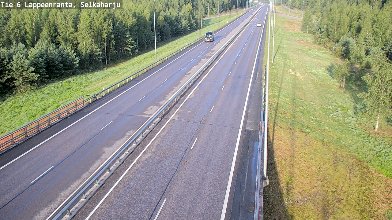 Weather Camera Image Road 6 Lappeenranta, Selkäharju, Lappeenranta, Etelä-Karjala
