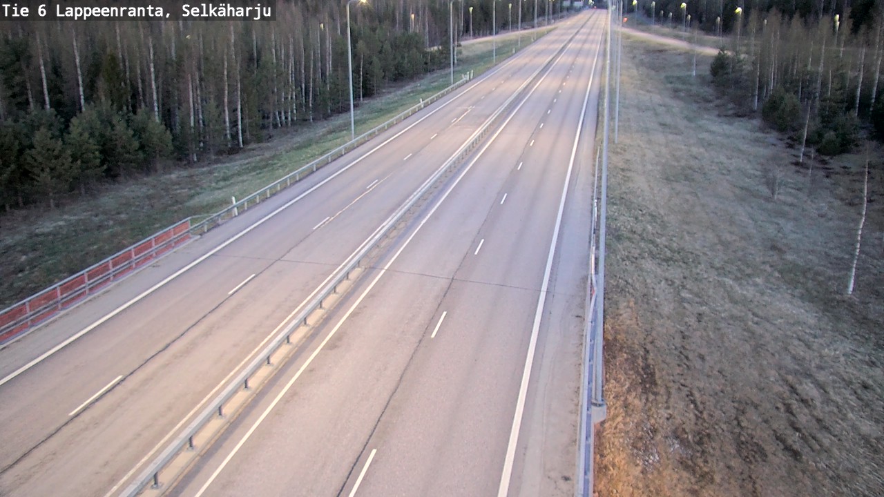 Weather Camera Image Road 6 Lappeenranta, Selkäharju, Lappeenranta, Etelä-Karjala