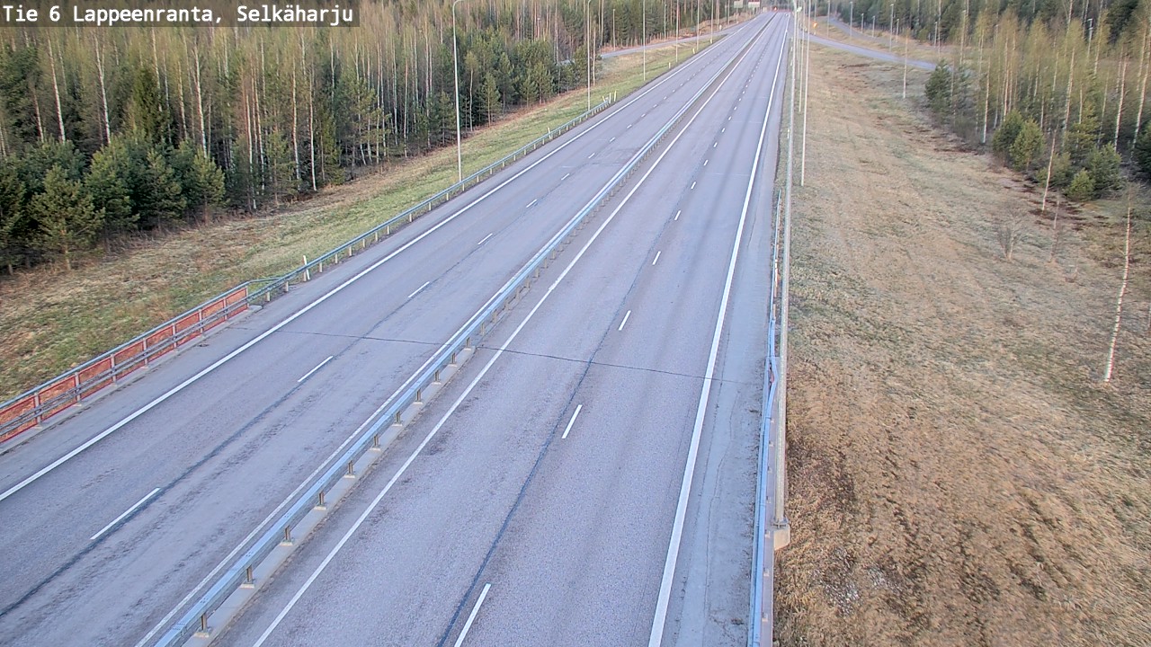 Weather Camera Image Road 6 Lappeenranta, Selkäharju, Lappeenranta, Etelä-Karjala