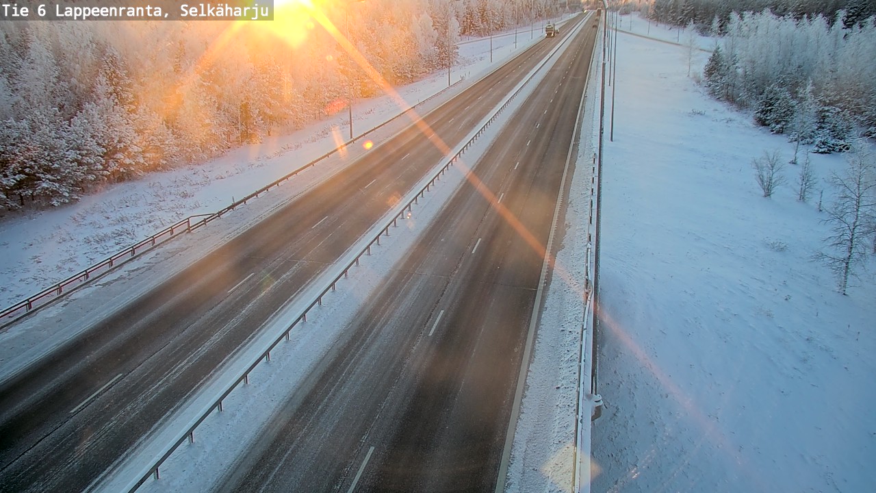 Weather Camera Image Road 6 Lappeenranta, Selkäharju, Lappeenranta, Etelä-Karjala