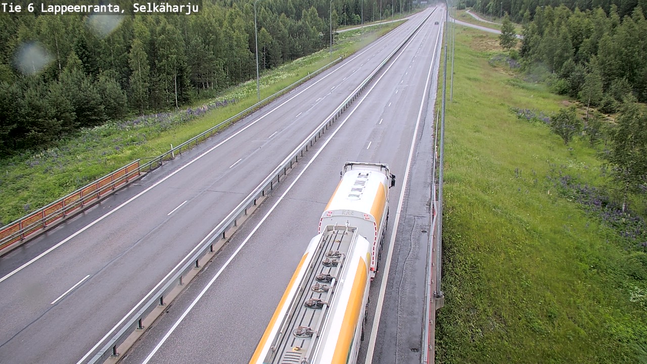 Weather Camera Image Väg 6 Villmanstrand, Selkäharju, Lappeenranta, Etelä-Karjala