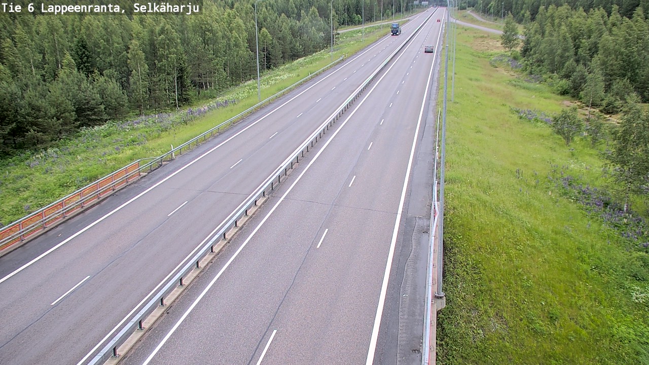 Weather Camera Image Väg 6 Villmanstrand, Selkäharju, Lappeenranta, Etelä-Karjala