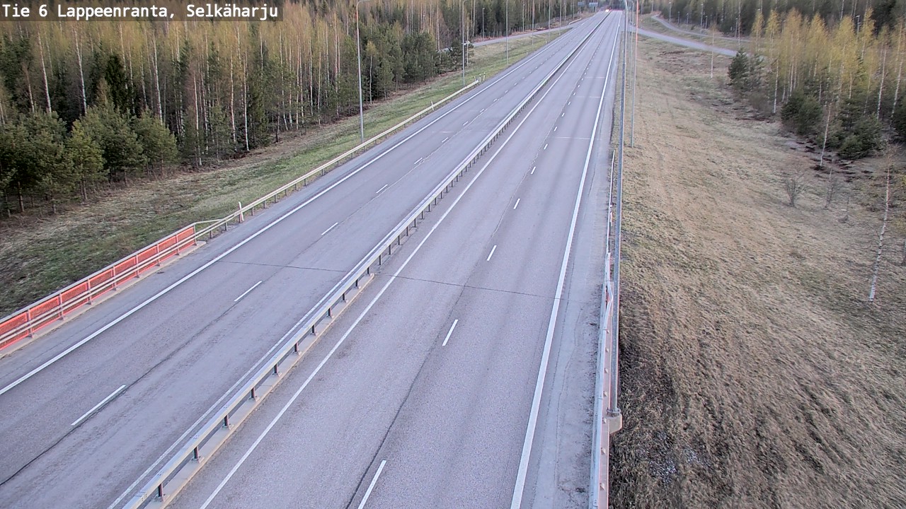 Weather Camera Image Road 6 Lappeenranta, Selkäharju, Lappeenranta, Etelä-Karjala