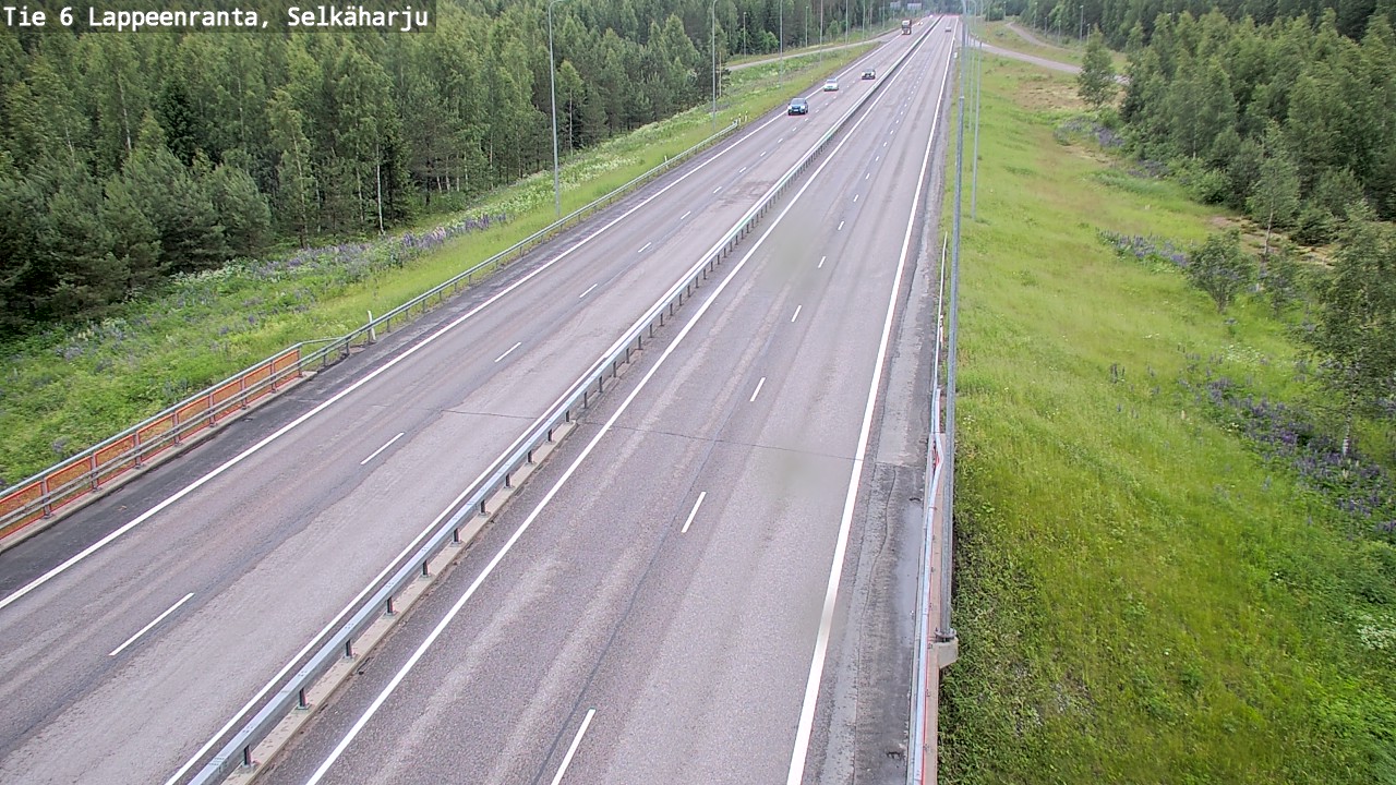Weather Camera Image Väg 6 Villmanstrand, Selkäharju, Lappeenranta, Etelä-Karjala