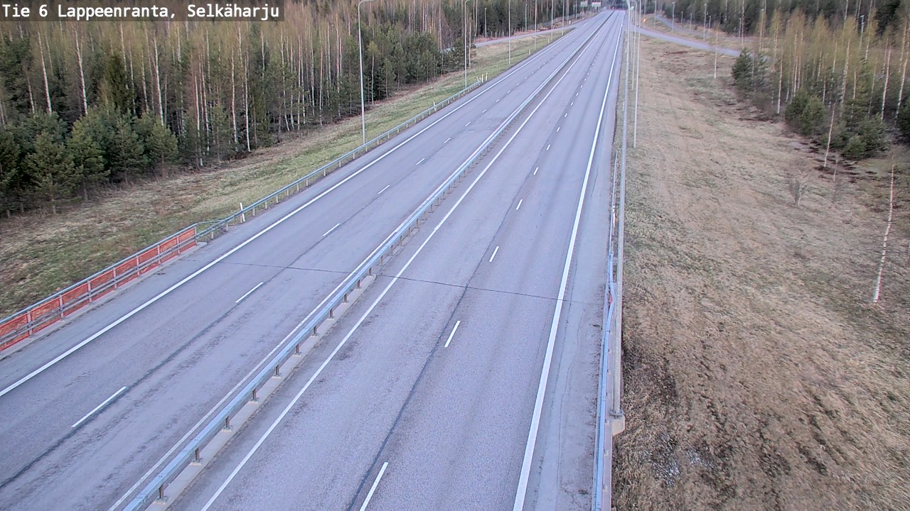 Weather Camera Image Road 6 Lappeenranta, Selkäharju, Lappeenranta, Etelä-Karjala