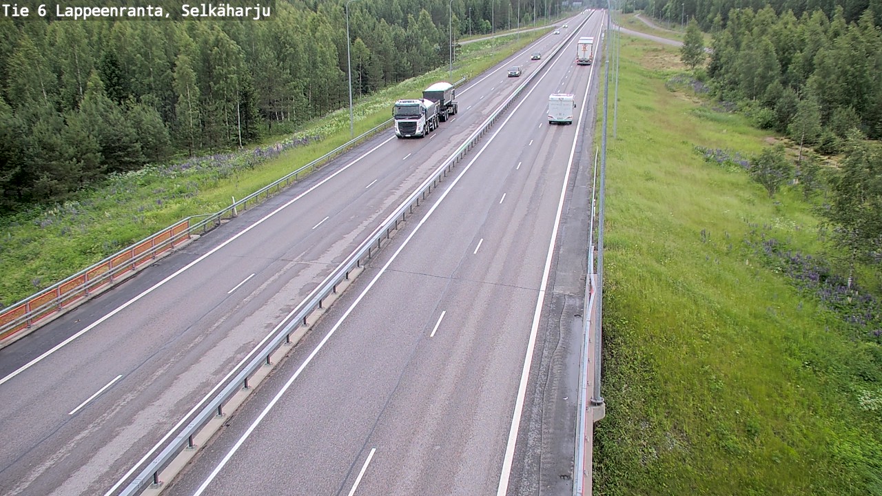 Weather Camera Image Väg 6 Villmanstrand, Selkäharju, Lappeenranta, Etelä-Karjala