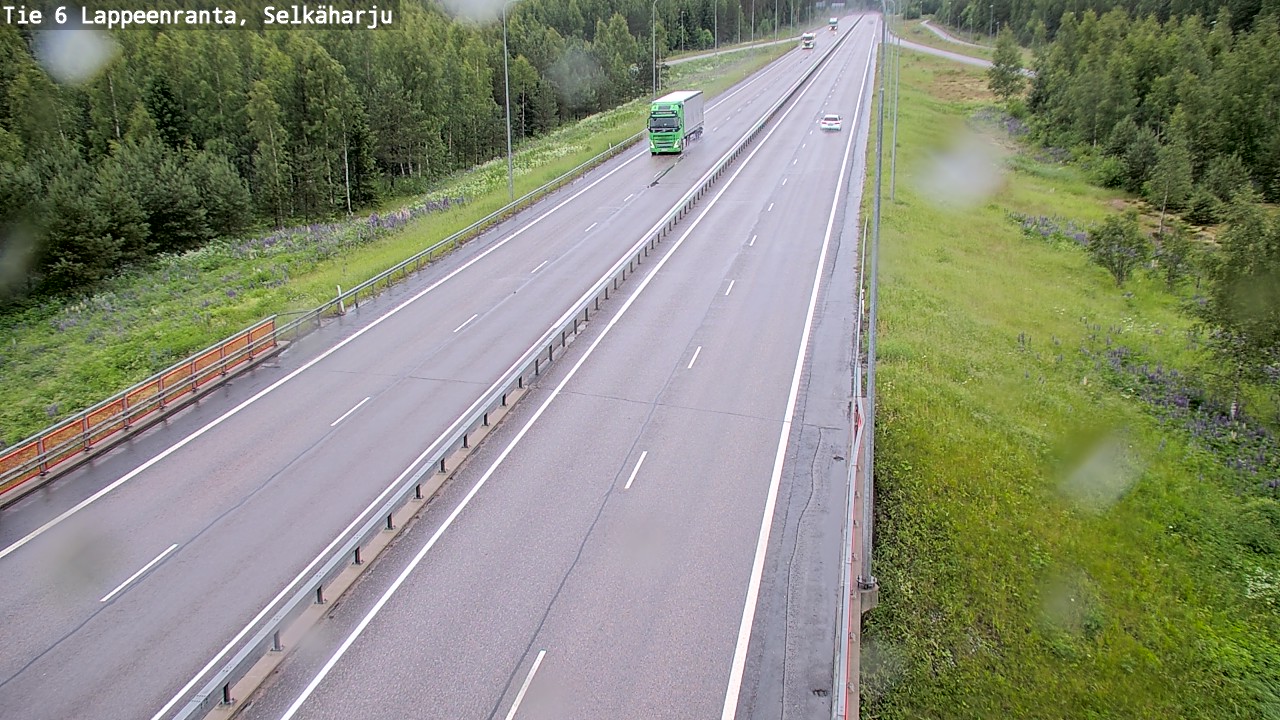 Weather Camera Image Väg 6 Villmanstrand, Selkäharju, Lappeenranta, Etelä-Karjala