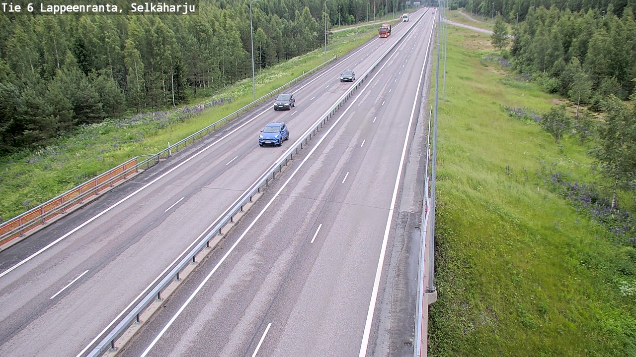 Weather Camera Image Väg 6 Villmanstrand, Selkäharju, Lappeenranta, Etelä-Karjala