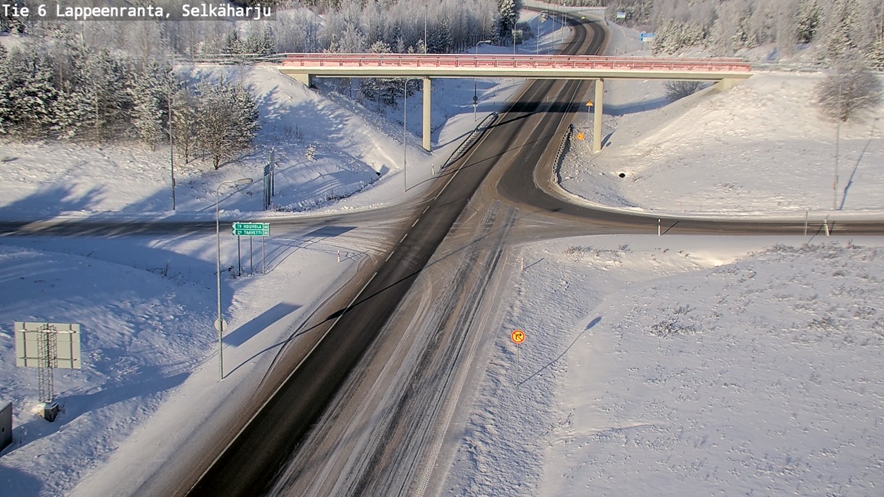 Weather Camera Image Road 6 Lappeenranta, Selkäharju, Lappeenranta, Etelä-Karjala