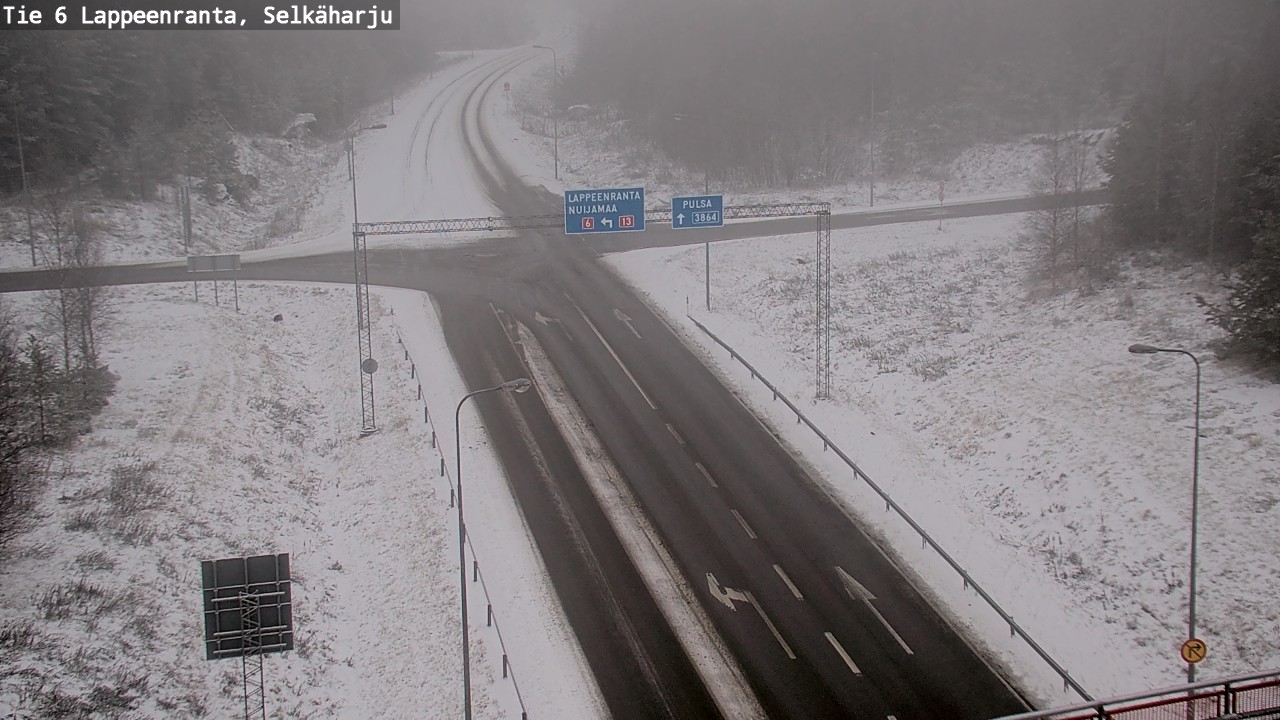 Weather Camera Image Road 6 Lappeenranta, Selkäharju, Lappeenranta, Etelä-Karjala