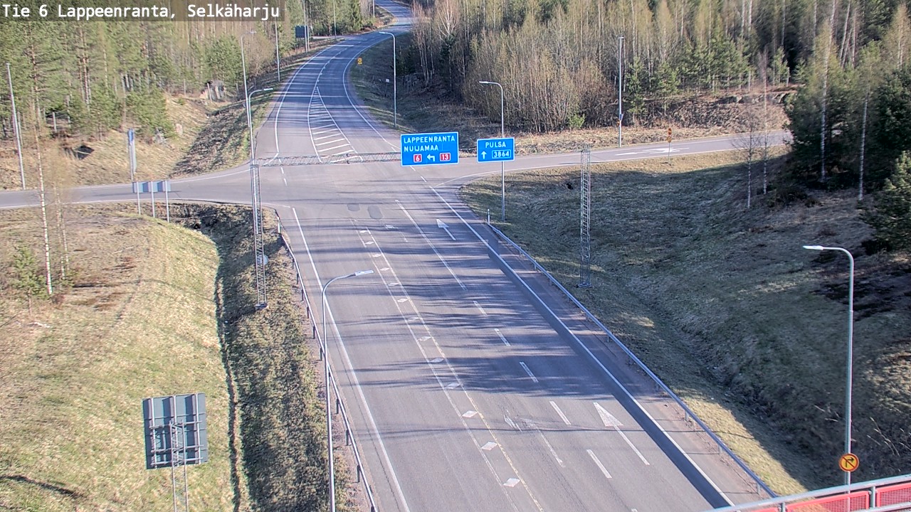 Weather Camera Image Road 6 Lappeenranta, Selkäharju, Lappeenranta, Etelä-Karjala