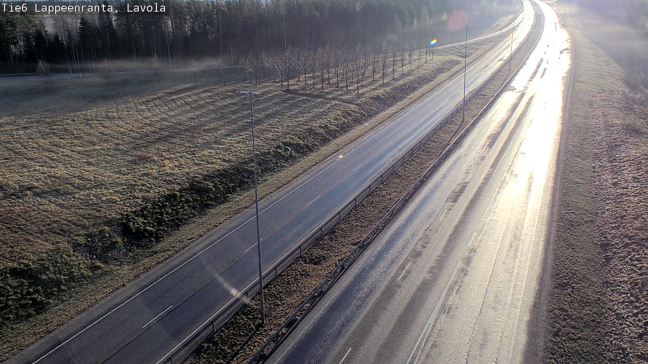 Weather Camera Image Väg 6 Villmanstrand, Lavola, Lappeenranta, Etelä-Karjala