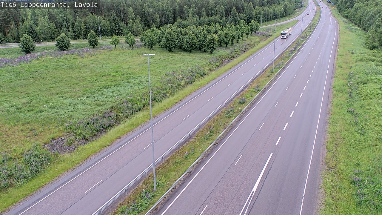 Weather Camera Image Road 6 Lappeenranta, Lavola, Lappeenranta, Etelä-Karjala