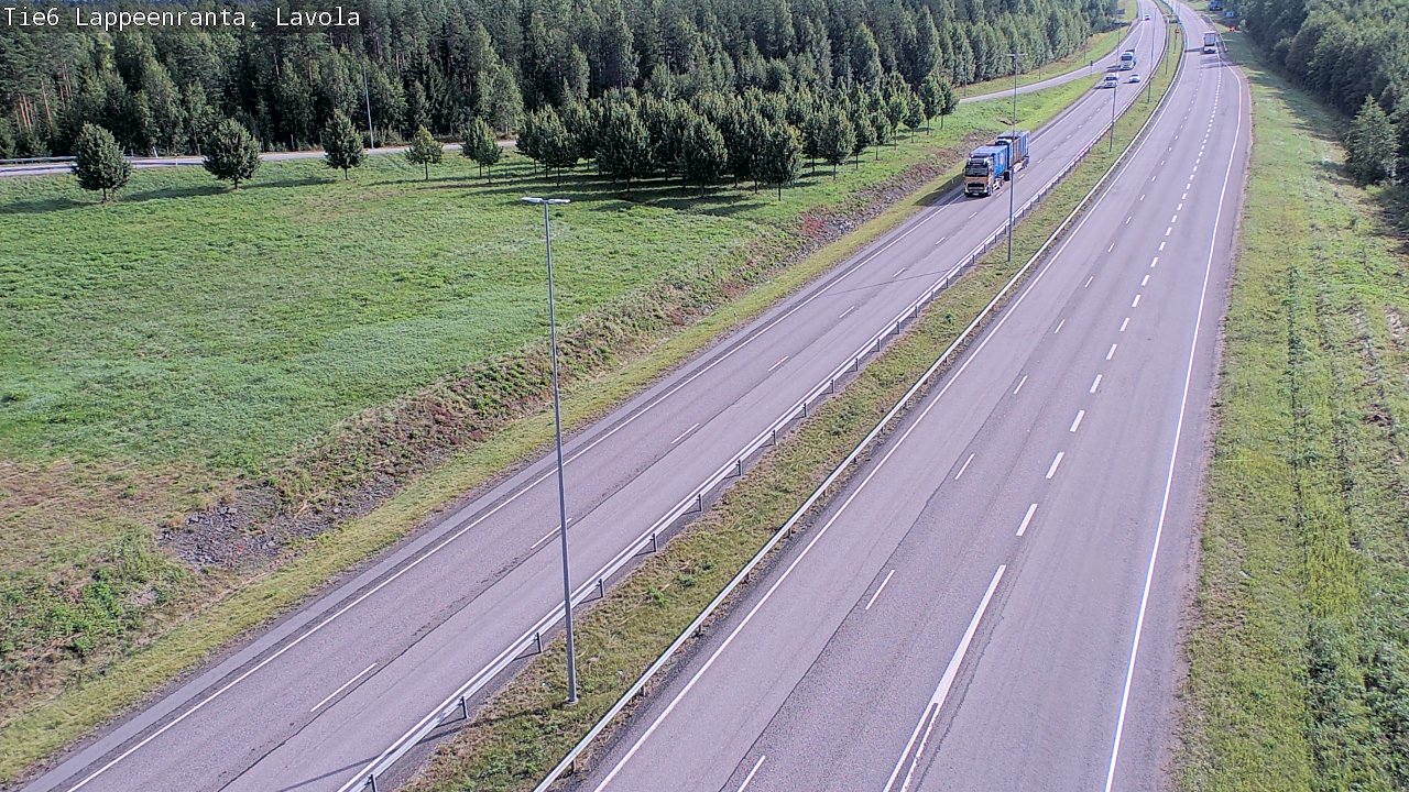 Weather Camera Image Road 6 Lappeenranta, Lavola, Lappeenranta, Etelä-Karjala