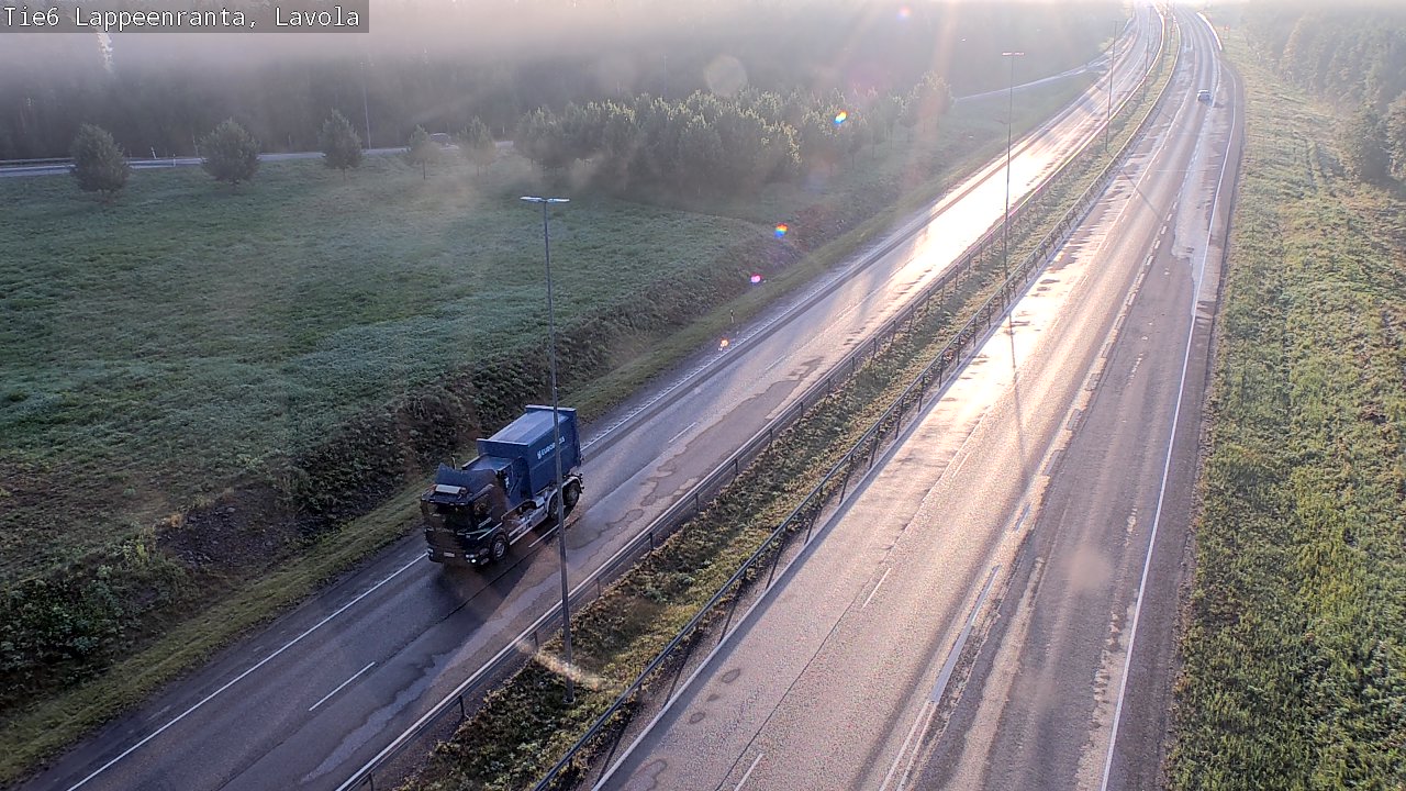 Weather Camera Image Road 6 Lappeenranta, Lavola, Lappeenranta, Etelä-Karjala