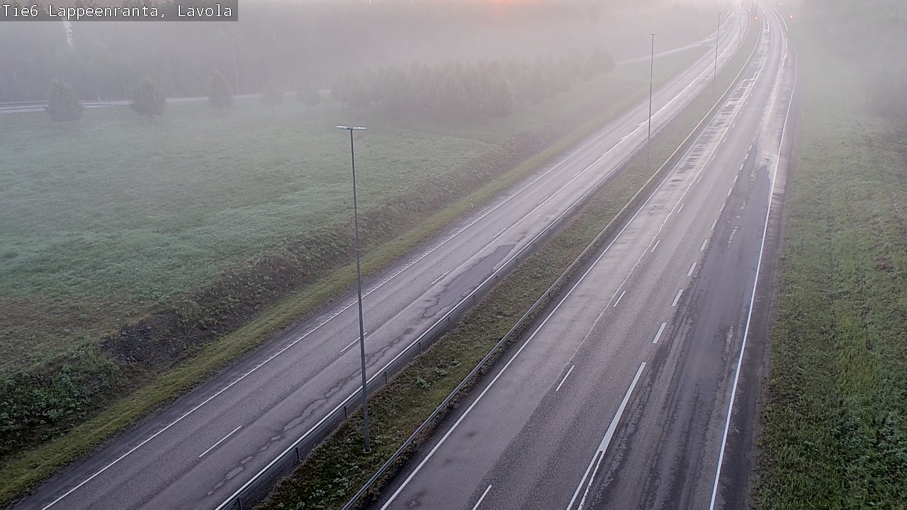Weather Camera Image Road 6 Lappeenranta, Lavola, Lappeenranta, Etelä-Karjala