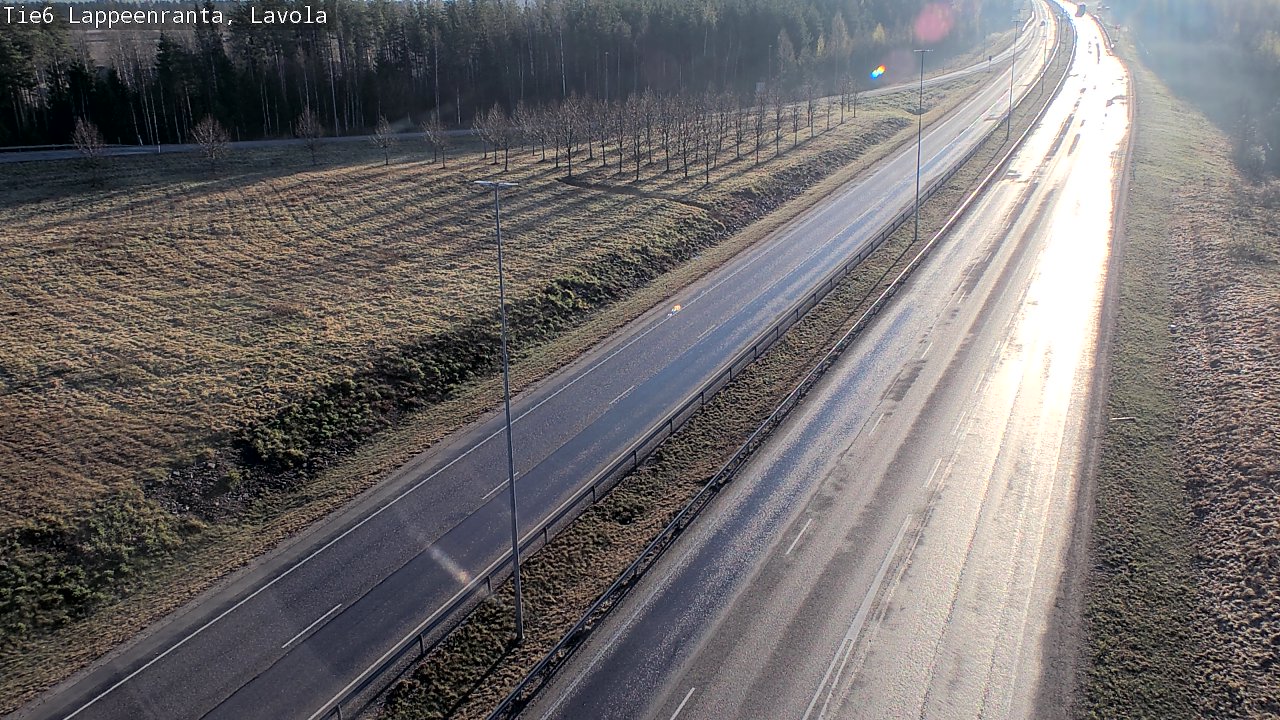 Weather Camera Image Väg 6 Villmanstrand, Lavola, Lappeenranta, Etelä-Karjala