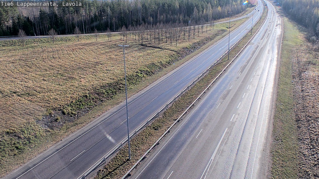 Weather Camera Image Väg 6 Villmanstrand, Lavola, Lappeenranta, Etelä-Karjala