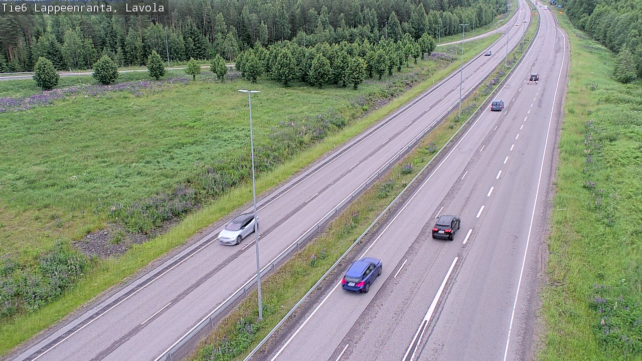 Weather Camera Image Väg 6 Villmanstrand, Lavola, Lappeenranta, Etelä-Karjala