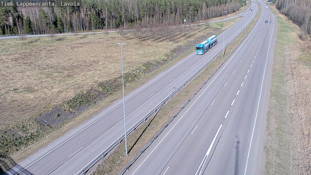 Weather Camera Image Väg 6 Villmanstrand, Lavola, Lappeenranta, Etelä-Karjala