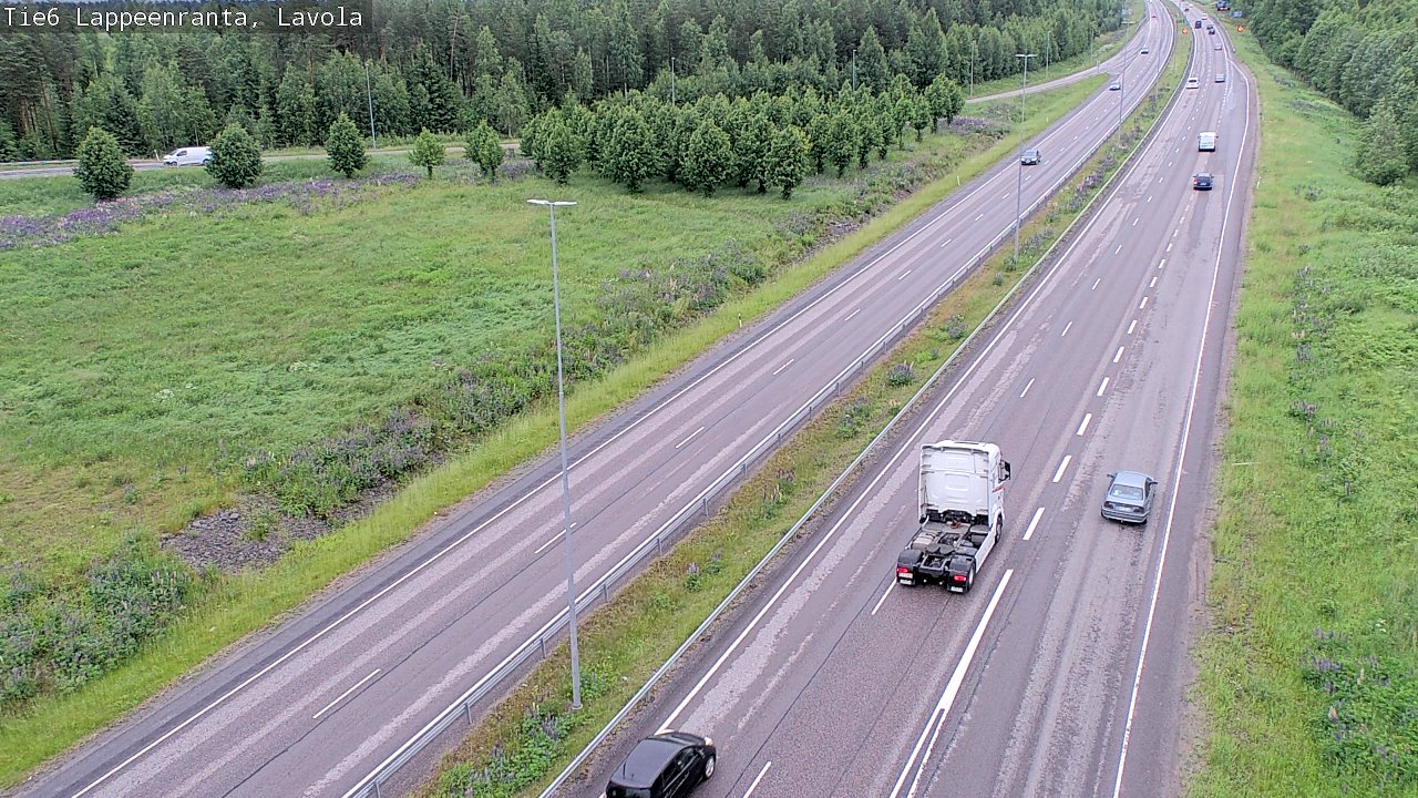 Weather Camera Image Road 6 Lappeenranta, Lavola, Lappeenranta, Etelä-Karjala