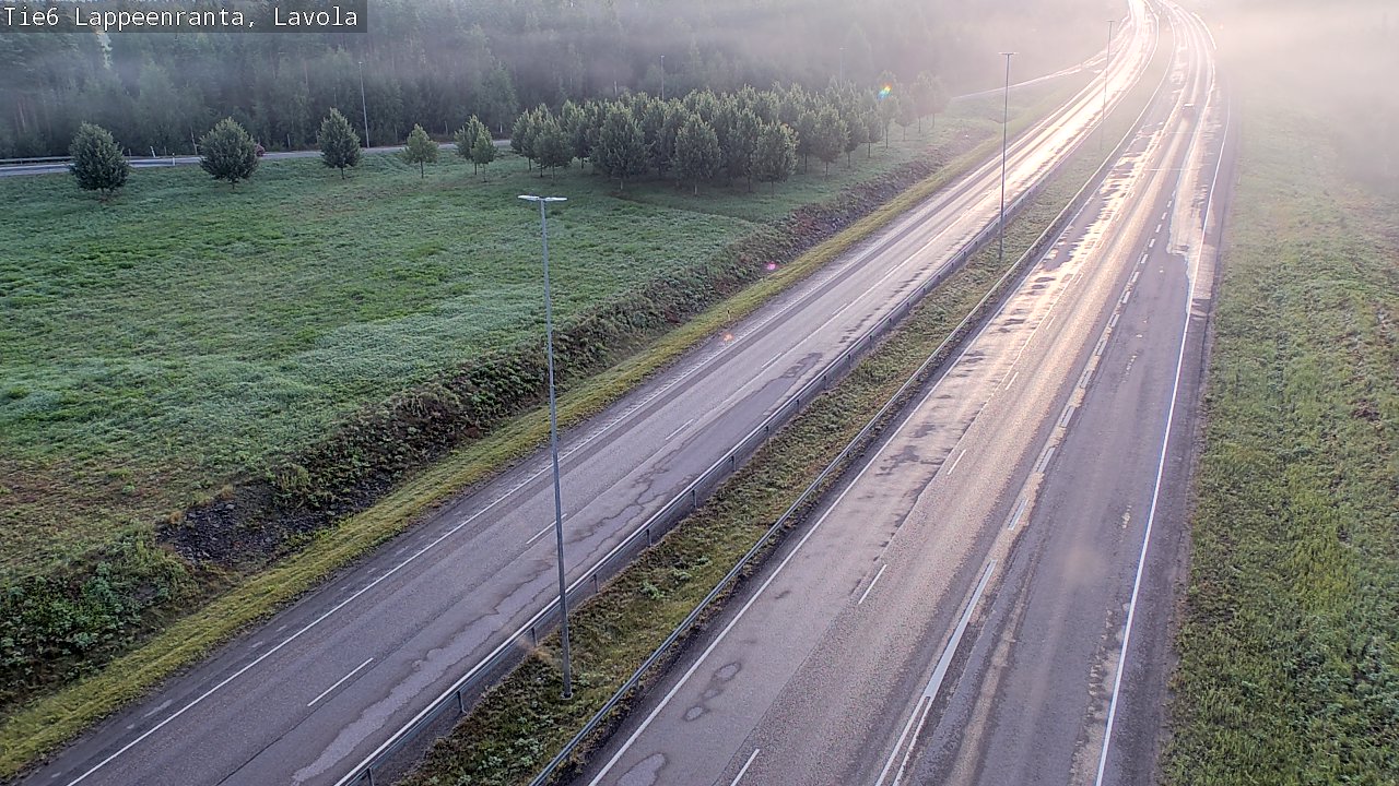 Weather Camera Image Road 6 Lappeenranta, Lavola, Lappeenranta, Etelä-Karjala