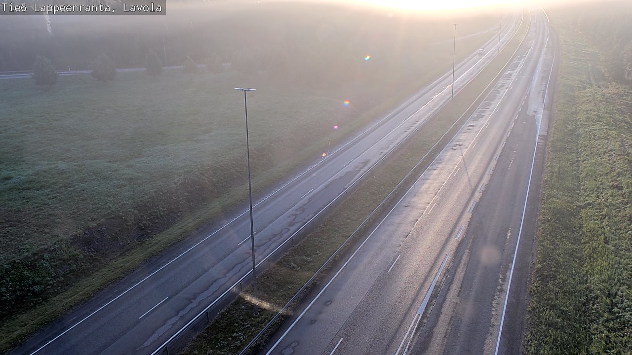 Weather Camera Image Road 6 Lappeenranta, Lavola, Lappeenranta, Etelä-Karjala