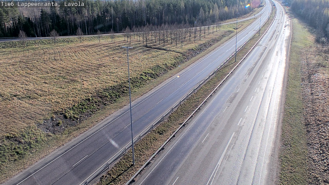 Weather Camera Image Väg 6 Villmanstrand, Lavola, Lappeenranta, Etelä-Karjala