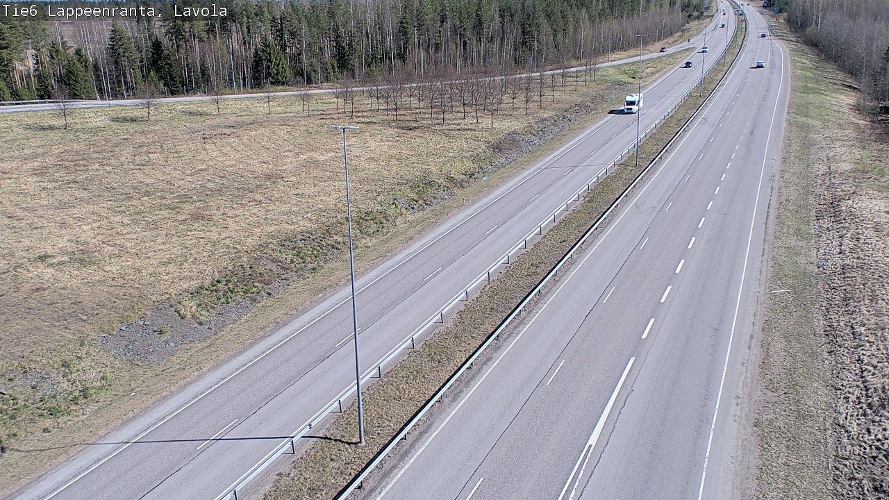 Weather Camera Image Väg 6 Villmanstrand, Lavola, Lappeenranta, Etelä-Karjala