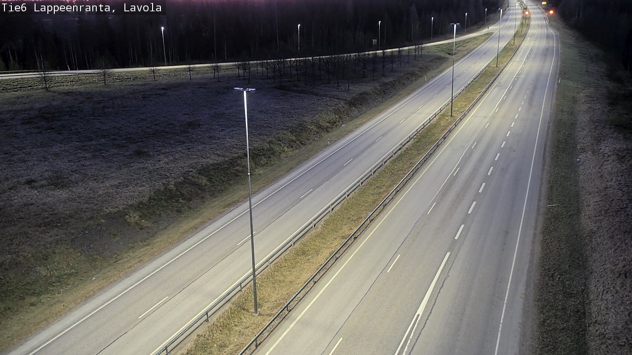 Weather Camera Image Road 6 Lappeenranta, Lavola, Lappeenranta, Etelä-Karjala