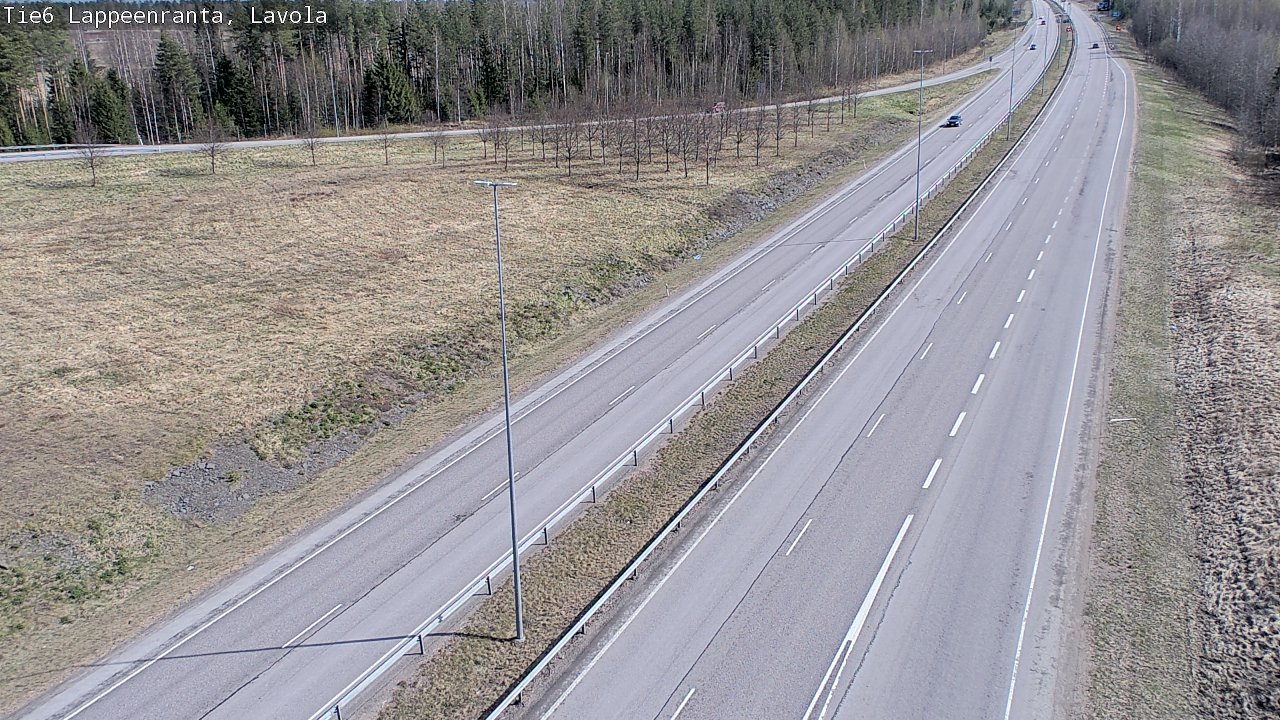 Weather Camera Image Väg 6 Villmanstrand, Lavola, Lappeenranta, Etelä-Karjala