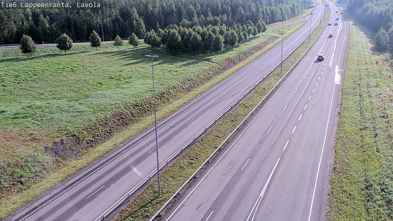 Weather Camera Image Road 6 Lappeenranta, Lavola, Lappeenranta, Etelä-Karjala
