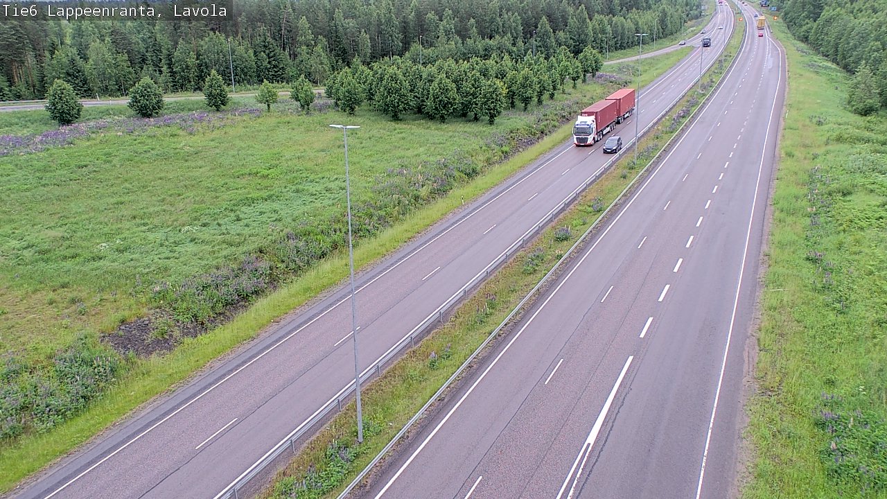 Weather Camera Image Road 6 Lappeenranta, Lavola, Lappeenranta, Etelä-Karjala