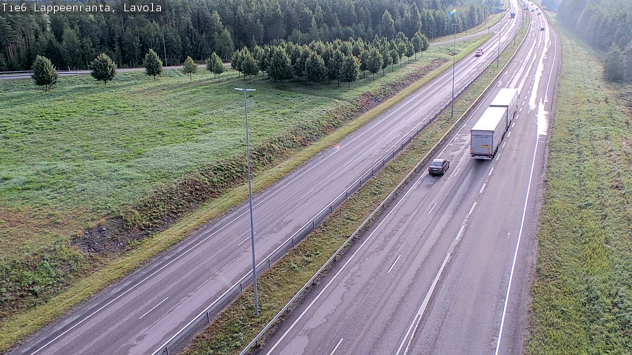 Weather Camera Image Road 6 Lappeenranta, Lavola, Lappeenranta, Etelä-Karjala