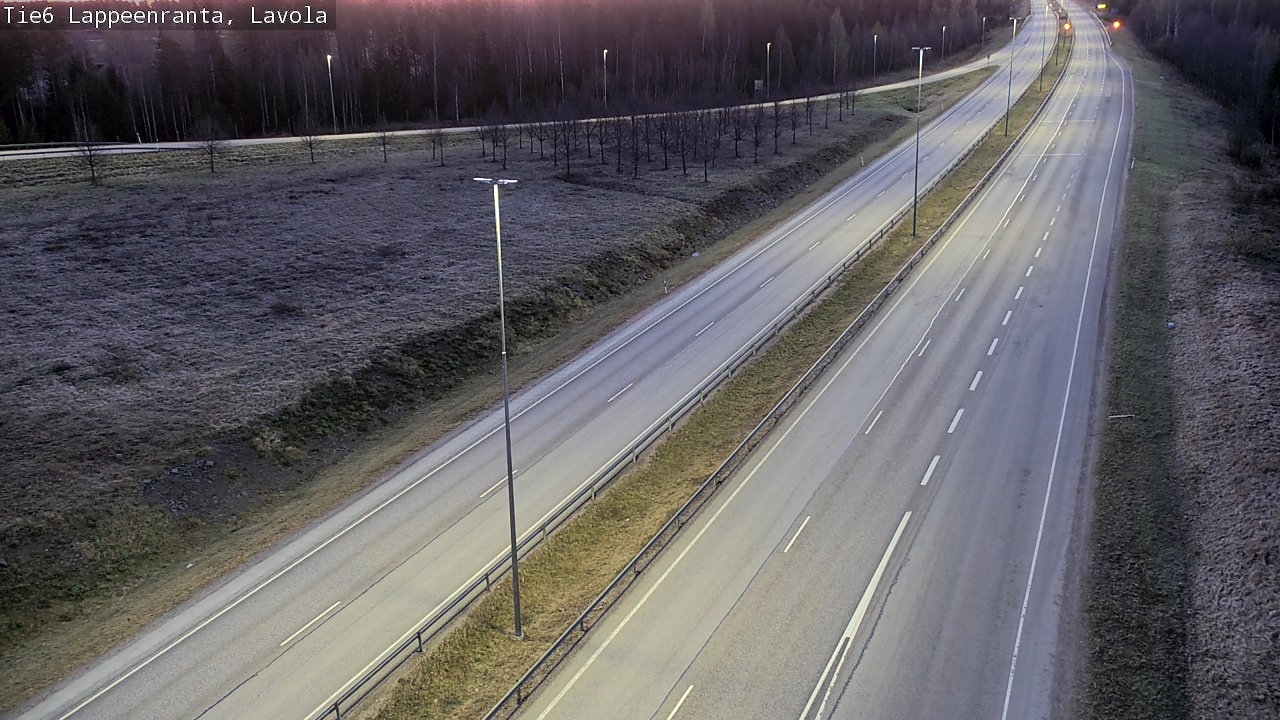 Weather Camera Image Road 6 Lappeenranta, Lavola, Lappeenranta, Etelä-Karjala
