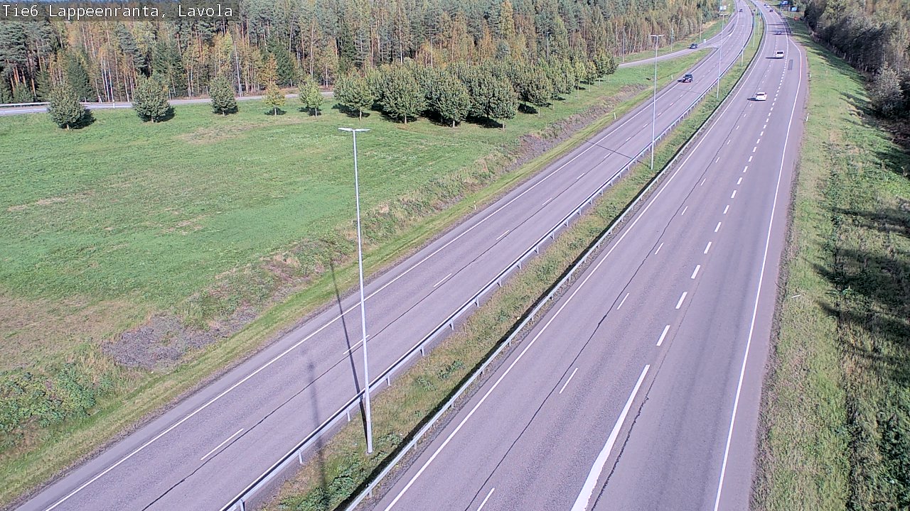 Weather Camera Image Road 6 Lappeenranta, Lavola, Lappeenranta, Etelä-Karjala