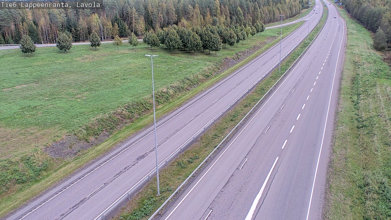 Weather Camera Image Road 6 Lappeenranta, Lavola, Lappeenranta, Etelä-Karjala