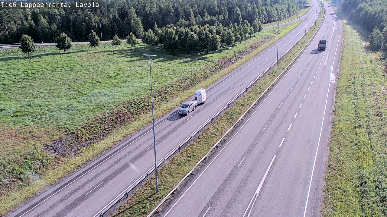 Weather Camera Image Road 6 Lappeenranta, Lavola, Lappeenranta, Etelä-Karjala