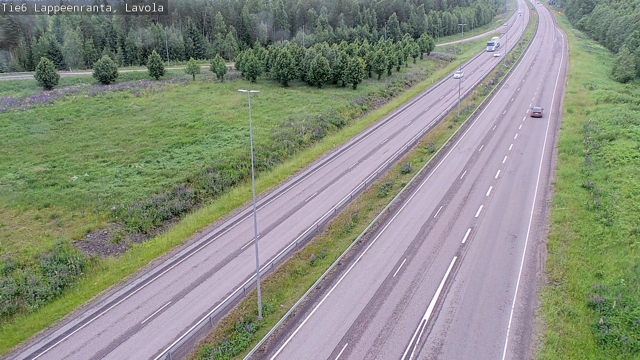 Weather Camera Image Väg 6 Villmanstrand, Lavola, Lappeenranta, Etelä-Karjala