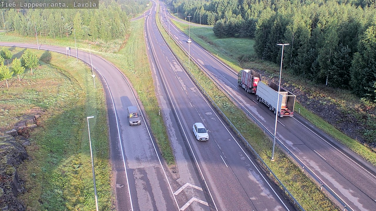 Weather Camera Image Road 6 Lappeenranta, Lavola, Lappeenranta, Etelä-Karjala